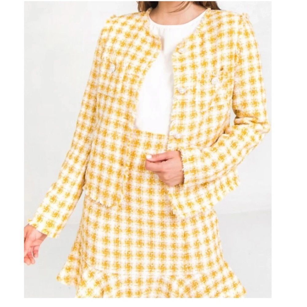 Tweed Suit Jacket and Skirt Set
